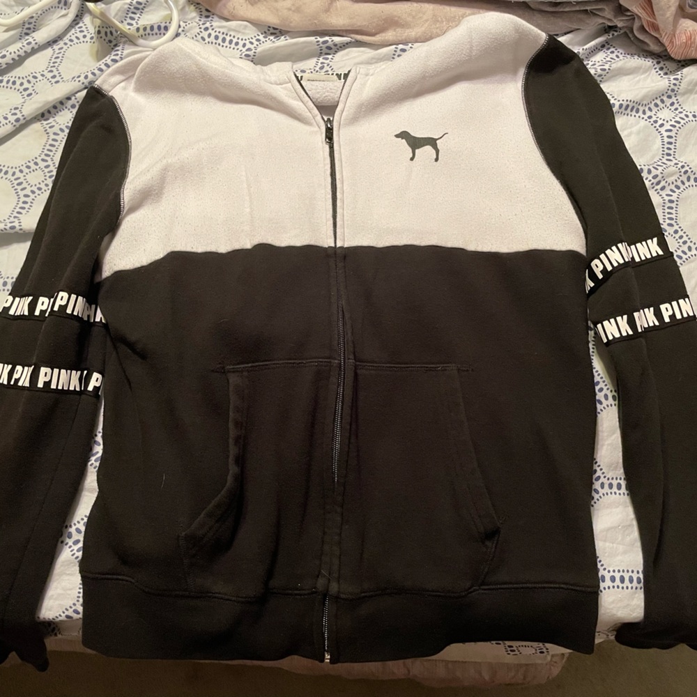 Pink white and black jacket